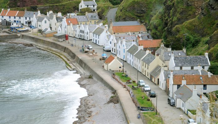 terrace of houses on the sea front